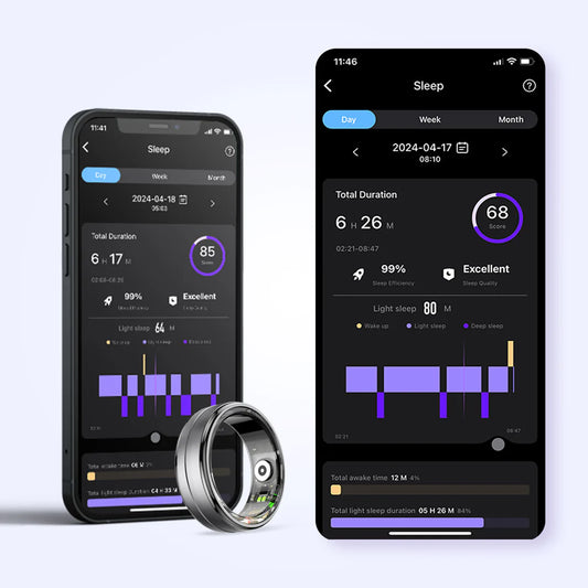 AuraTrack Smart Ring – Track Your Health 24/7 | Waterproof + Multi-Sport Mode