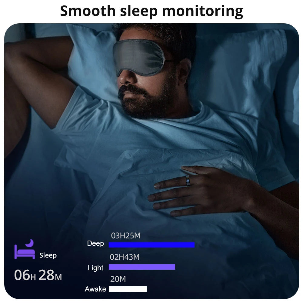 AuraTrack Smart Ring – Track Your Health 24/7 | Waterproof + Multi-Sport Mode